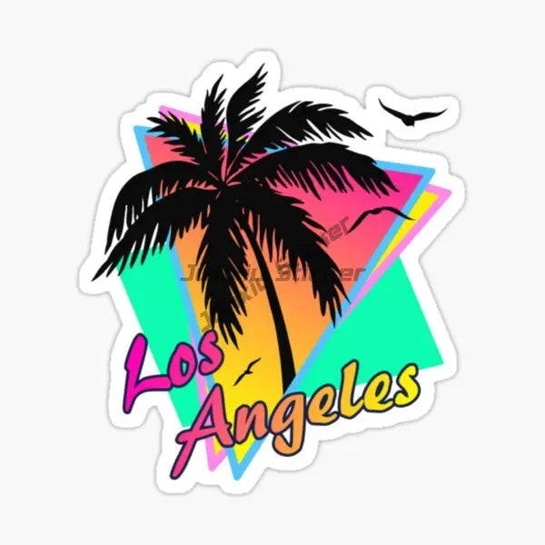 Los Angeles, California, USA Beautiful Scenery Vinyl Self-adhesive Car Sticker Window Bumper Premium Laptop Wall Accessories