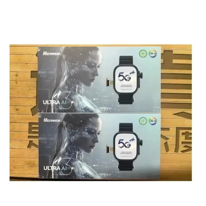 Ai3 Smartwatch: 2.2" HD Display (448*528) | 180° Rotatable Camera| 4G Calling & 256GB Memory | Comprehensive Health Tracker