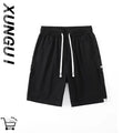 Khaki Casual Men Summer New Loose American Retro Thin Five-point Mid-size Trousers