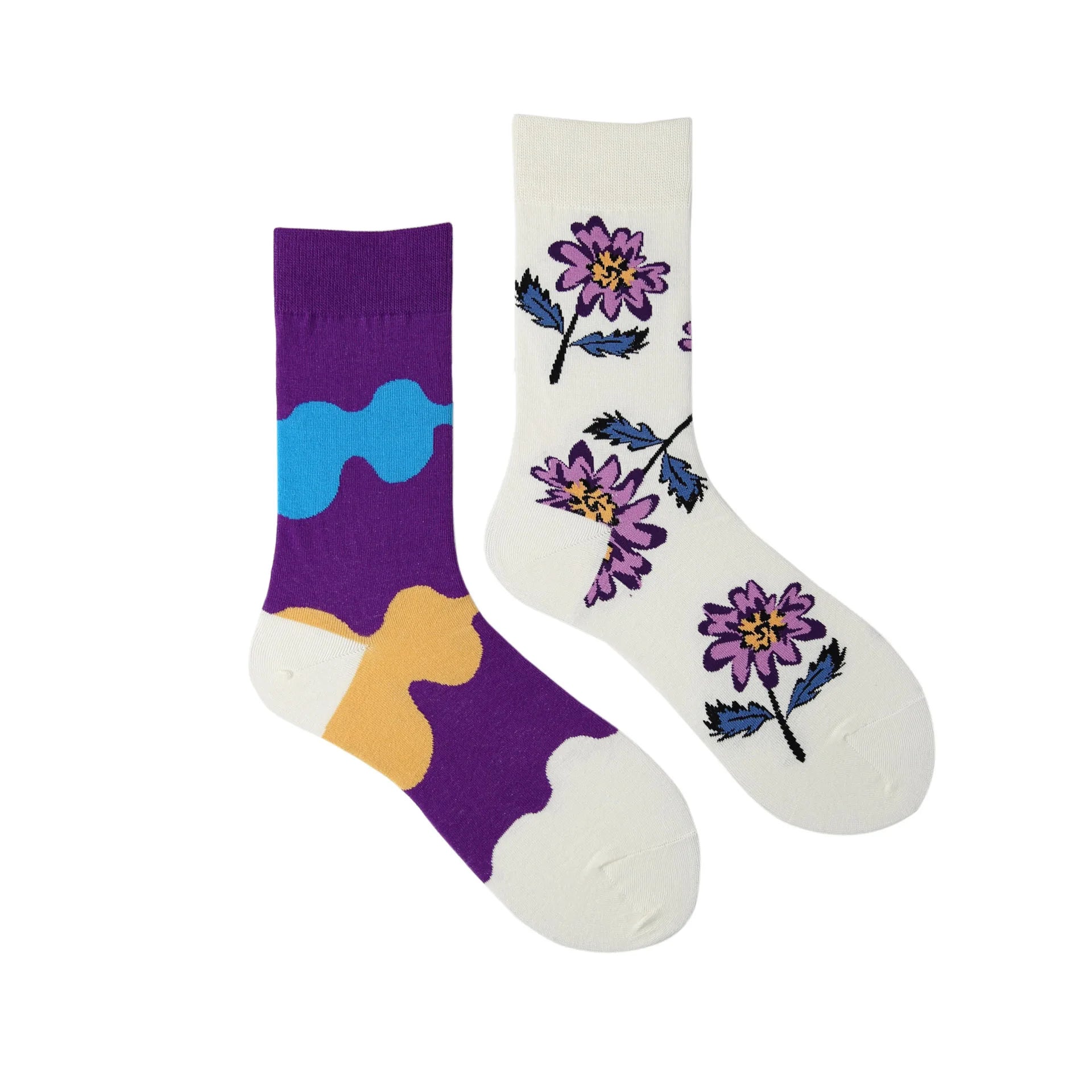 Japanese Korean Style Harajuku Socks Women Combed Cotton Boneless Crew AB Socks Men Street Fashion Trend Sports Couple Socks