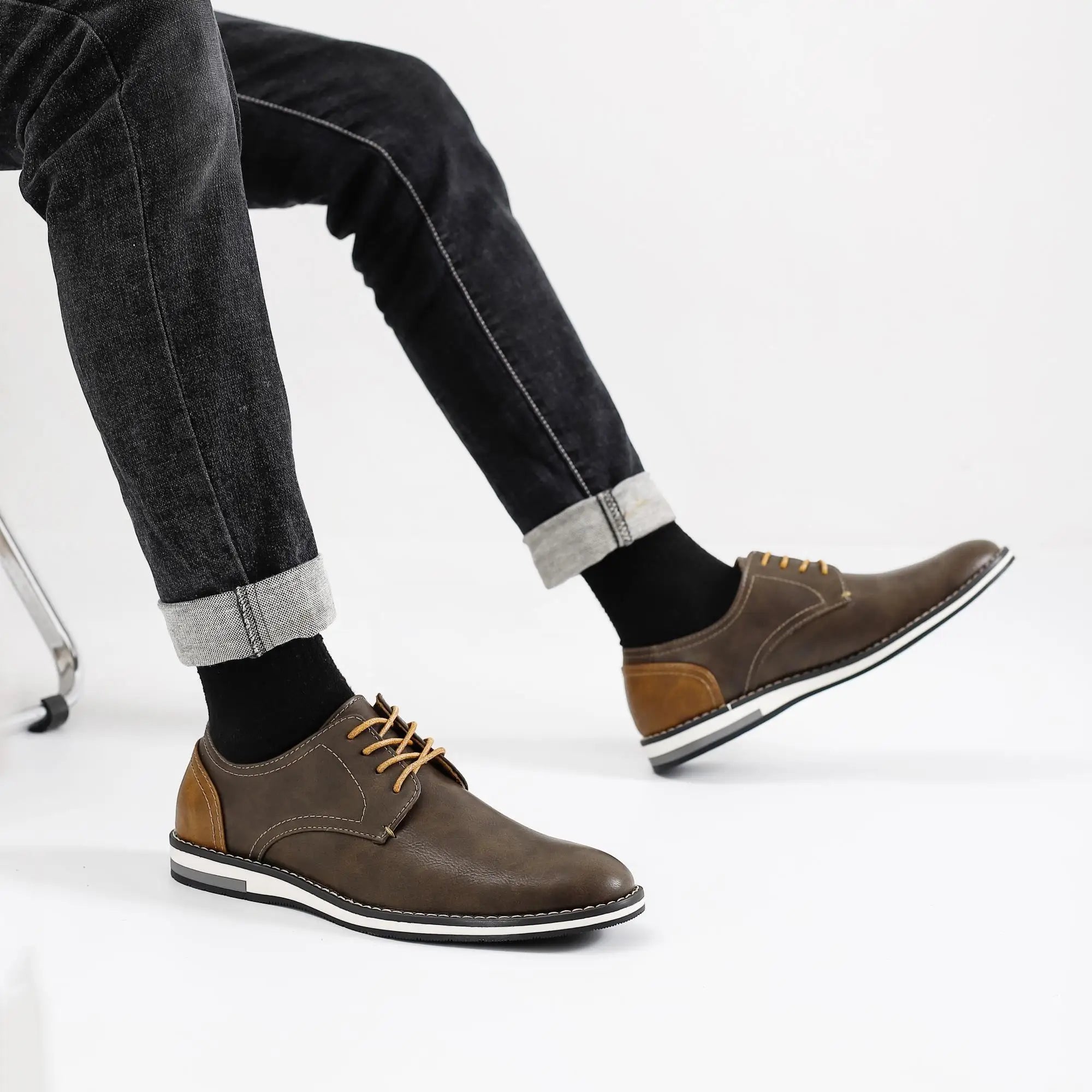Men Shoes Comfortable Brand Fashion 2025 Leather Shoes Men #Kd4163