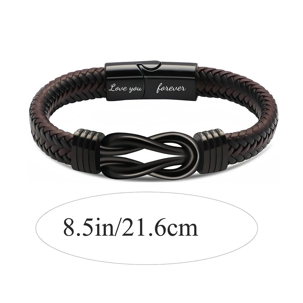 Valentine's Day Gifts for Him, Birthday Gifts for Man, To My Man Gift Bracelets for Man Leather Bracelets for Boyfriend Husband,