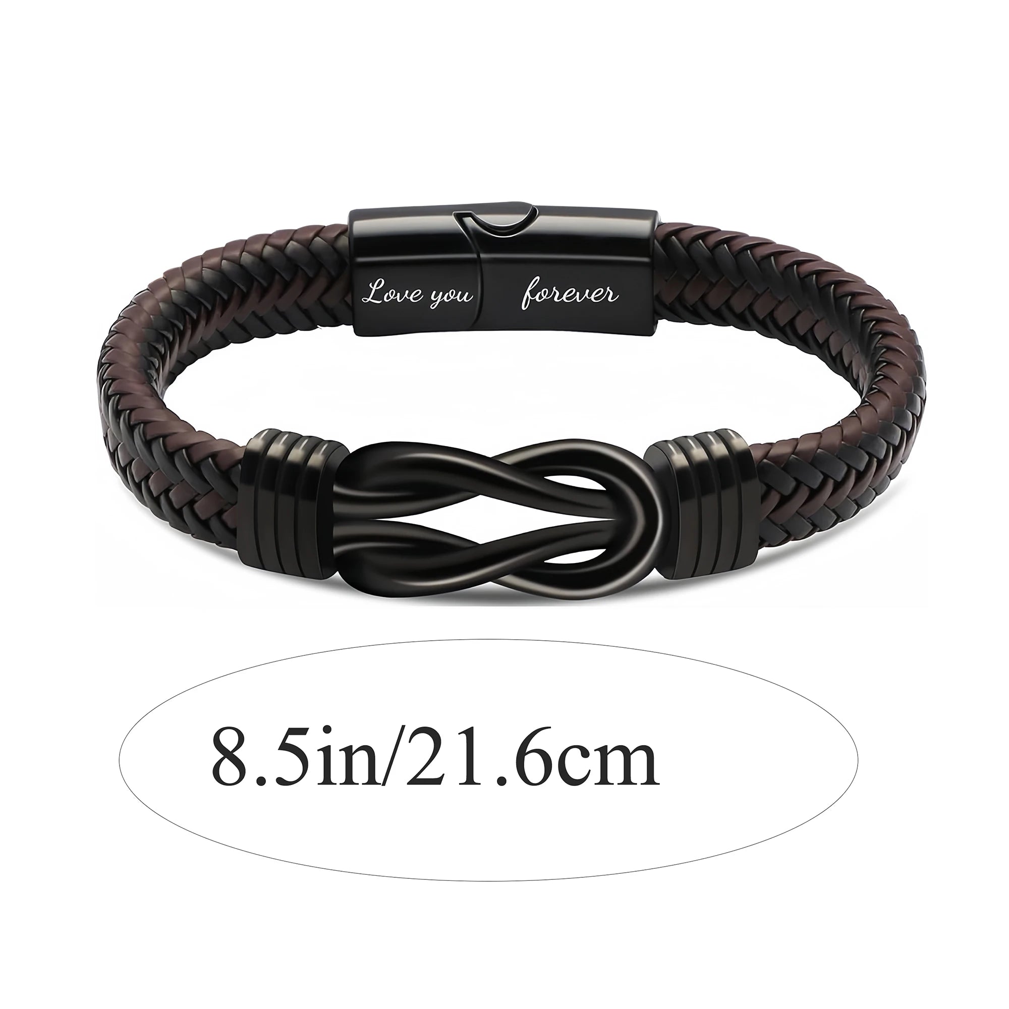 Valentine's Day Gifts for Him, Birthday Gifts for Man, To My Man Gift Bracelets for Man Leather Bracelets for Boyfriend Husband,