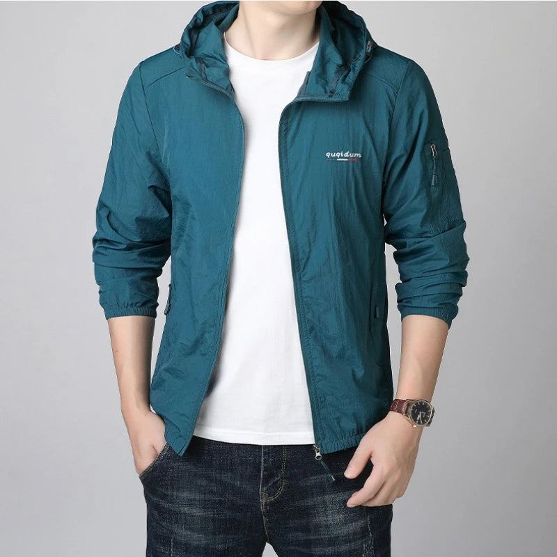 Men's Summer UPF90+ Sun Protection Jacket Ultra-Light Thin Skin Coats Men Breathable UV Proof Fishing Ice Silk Sunscreen Coat