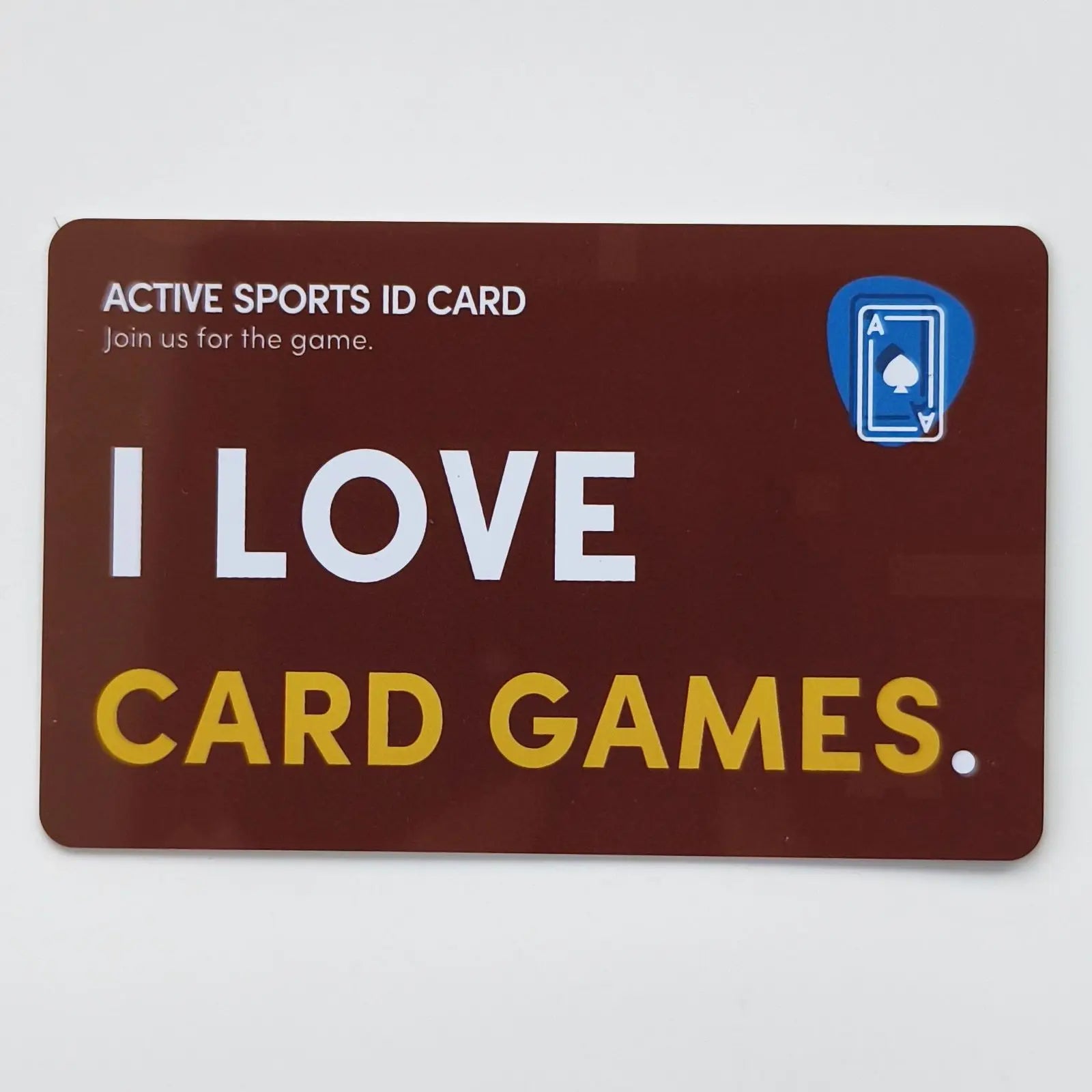 i love baseball basketball football cricket Card Games cycling golf Fitness Singing Table tennis Skating Active sports id card