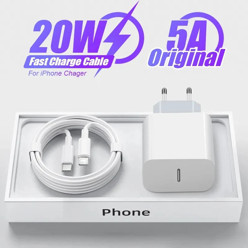 PD Charger 20W Fast Charging USB C Charger For iPhone 15 14 13 Pro Max Mini X XS Quick Charge Type C Phone Charger Power Adapter