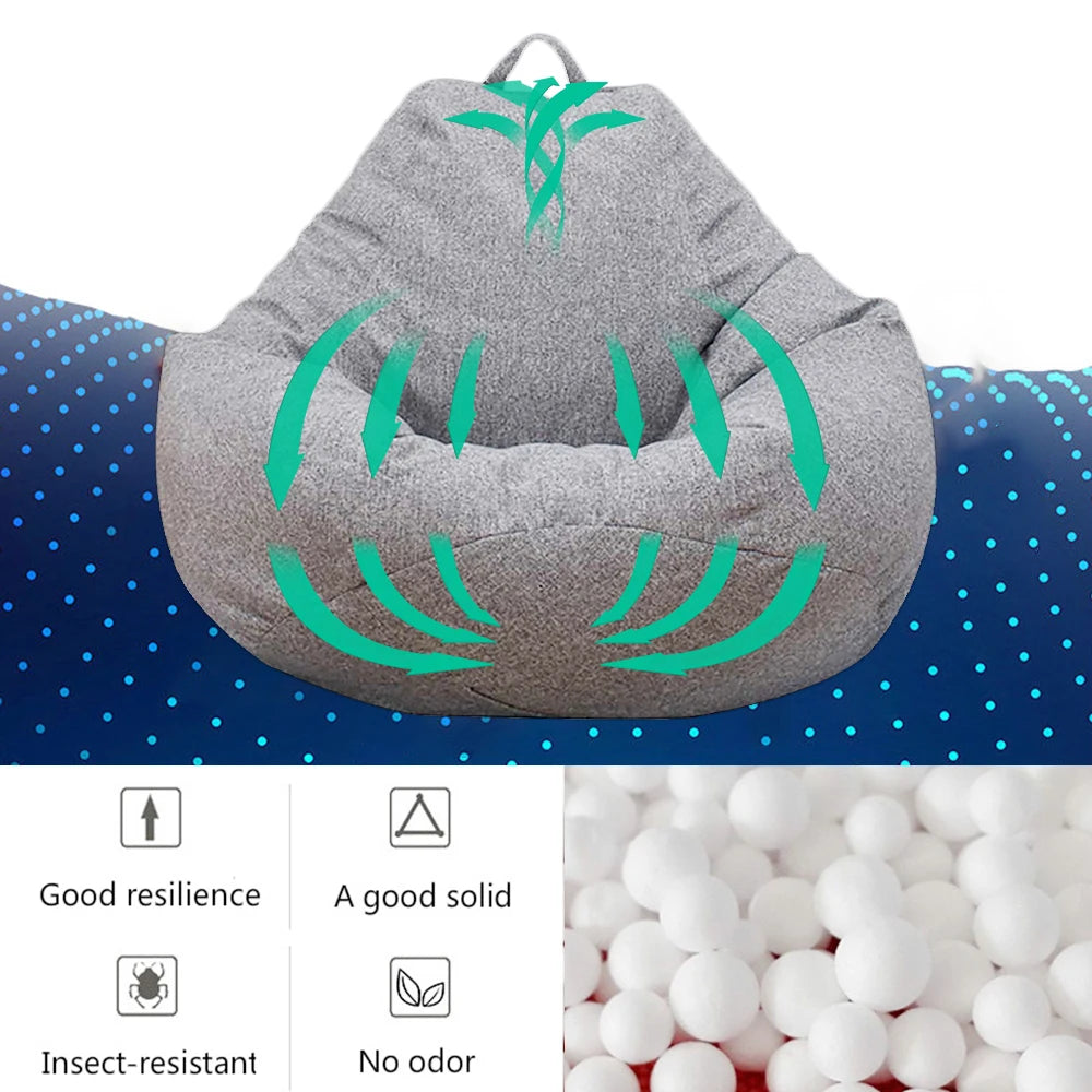 1/2Pcs Lazy Sofa Cover Soft Comfortable Sofa Chair Decorative Breathable Chair Sofa Cover with 3 Side Pocket for Furniture Decor