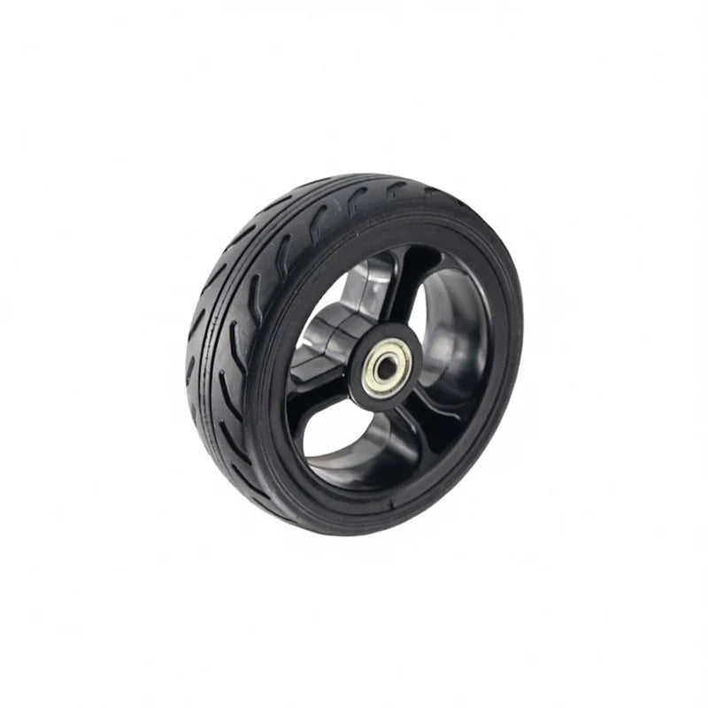 Get reliable traction and durability with these 5-inch solid plastic wheels for electric scooters.