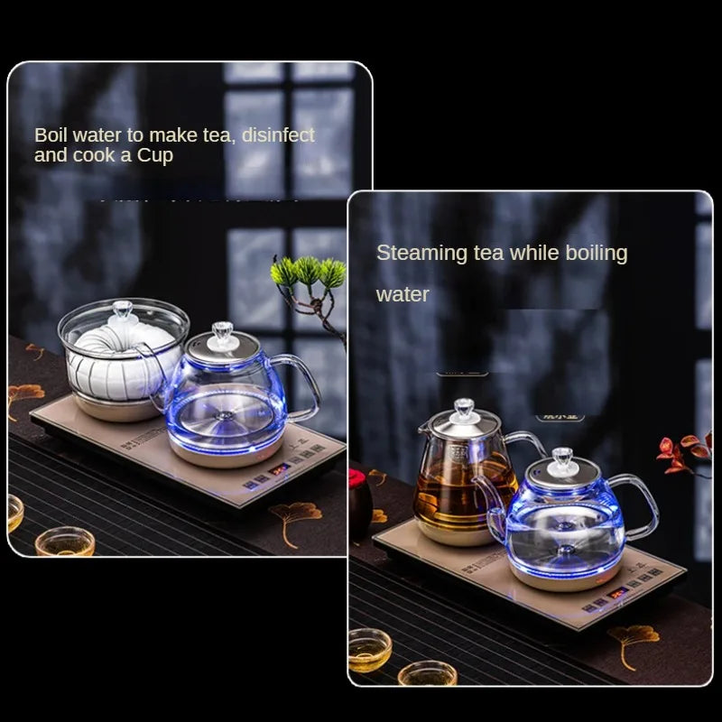 Automatic WaterFeeding Electric Kettle, BuiltIn Tea Maker for Tea Table Use, Temperature Control Pot, OneTouch Operation
