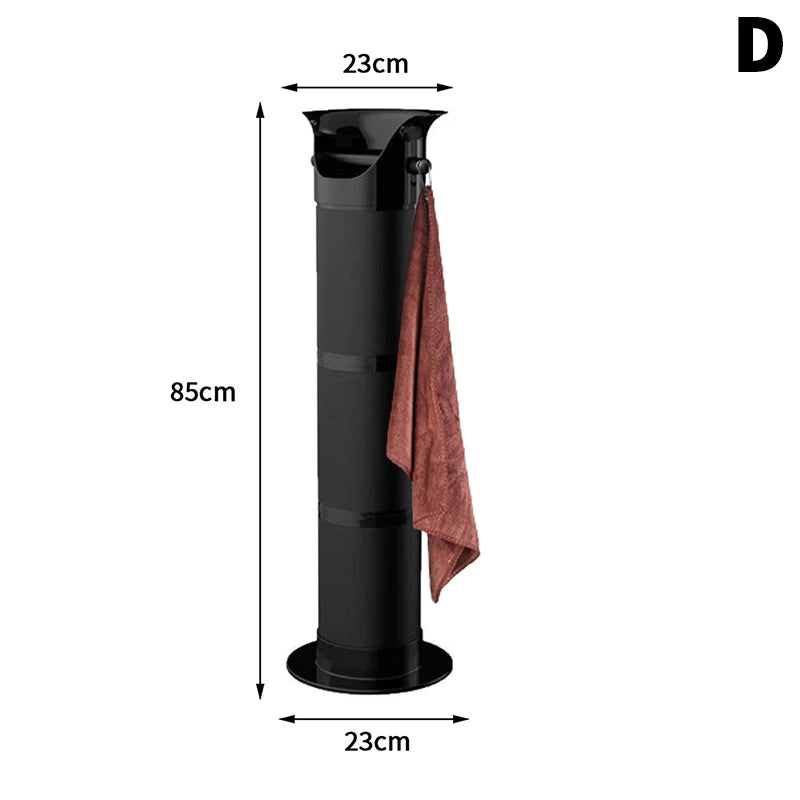 Large Capacity Coffee Knock Box - Professional Espresso Grounds Container with Towel & Tall Stand Design, Easy-Clean