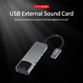 External USB Optical Sound Card 6-in-1 USB Audio Interface External Audio Adapter Soundcard for Laptop Headset USB Sound Card