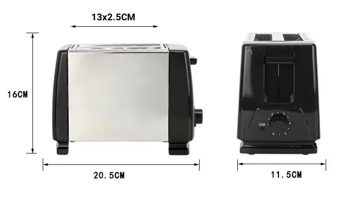 New Style 2 Slice Manual Bread Toaster Bread Sandwich Automatic Stainless Steel Electronic 2 Slice Toaster