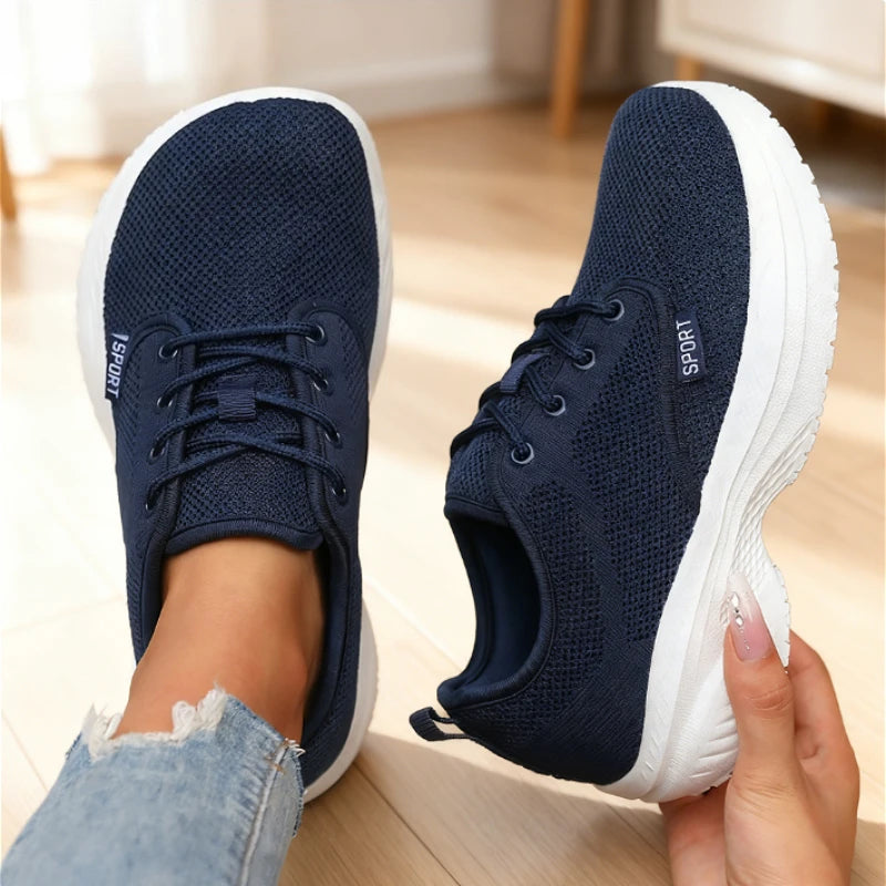 Platform Women Running Shoes Fashion Tennis Thick Barefoot Shoe Breathable Comfortable Wide Toe Simple Fitness Sneakers 2025 New - Free Item Weekend (50% off).