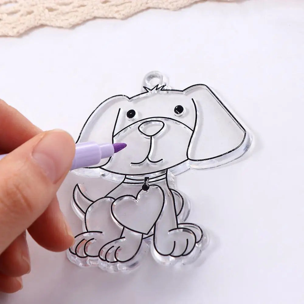 Cartoon Animals Painting Crafts Art Craft Window Painting  Filing Drawing Board Sun Catcher Hanger Suncatchers Craft
