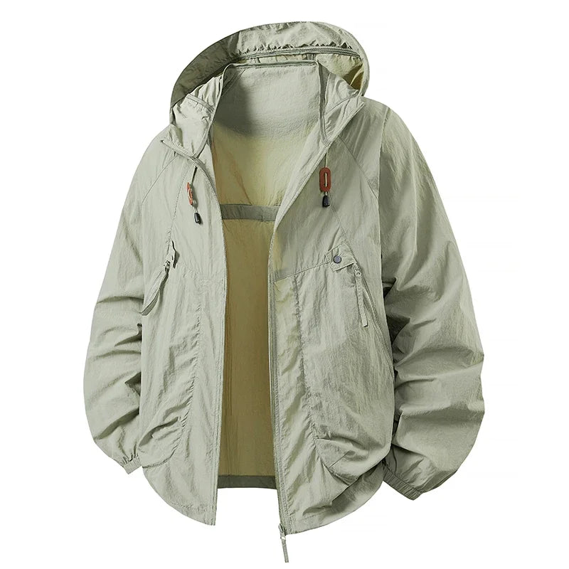 2026 Summer Mens Lightweight Hiking Jacket Outdoor Men Suncreen Breathable Hooded Coats Men Quick Dry Sports Fishing Jackets