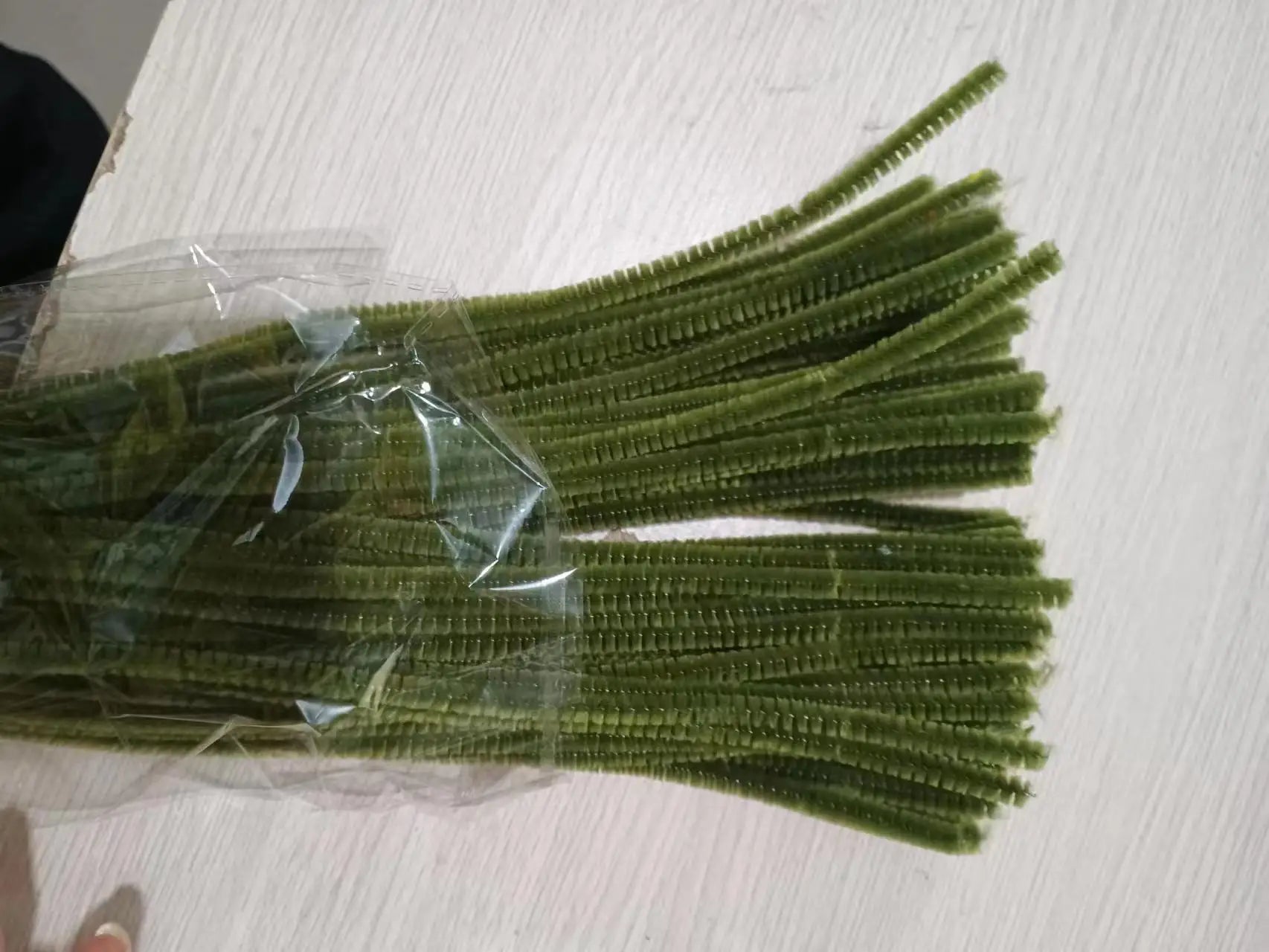 100/200/300/500/1000pcs DIY Plush Chenille Sticks Stem Pipe Cleaner HandCraft part for Spring Xmas Halloween Newyear Easter