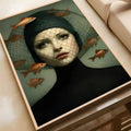 MINISO Oil Painting By Numbers Surrealism Woman Portrait Canvas Fish And Girl wall art Acrylic Paint By numbers For Adults