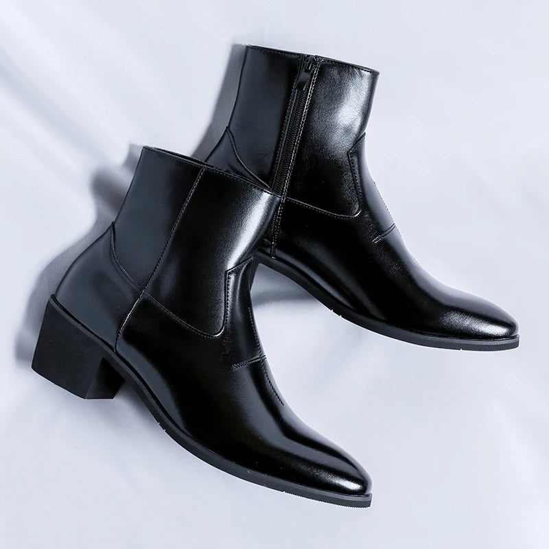 Leather Ankle Boots For Man Genuine Leather Big Size Boots High Quality Designer Casual Formal Outdoor Boots Fashion Business