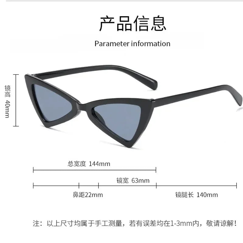 Car Driver Goggles Fashion Cute Sexy Ladies Cat Eye Sunglasses Women Vintage Retro Small Triangular Female Glasses UV Protection