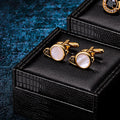 KFLK Shell Cuff links Necktie clip Tie pin for Mens Women Tie bars Cufflinks Tie clip Set Cufflinks Guests Cuff links Wholesale