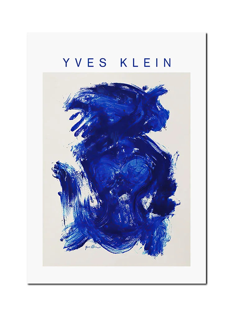 Yves Klein Abstract Blue Soulages Circle Wall Art Minimalist Print Canvas Painting Posters for Living Room Modern Home Decor