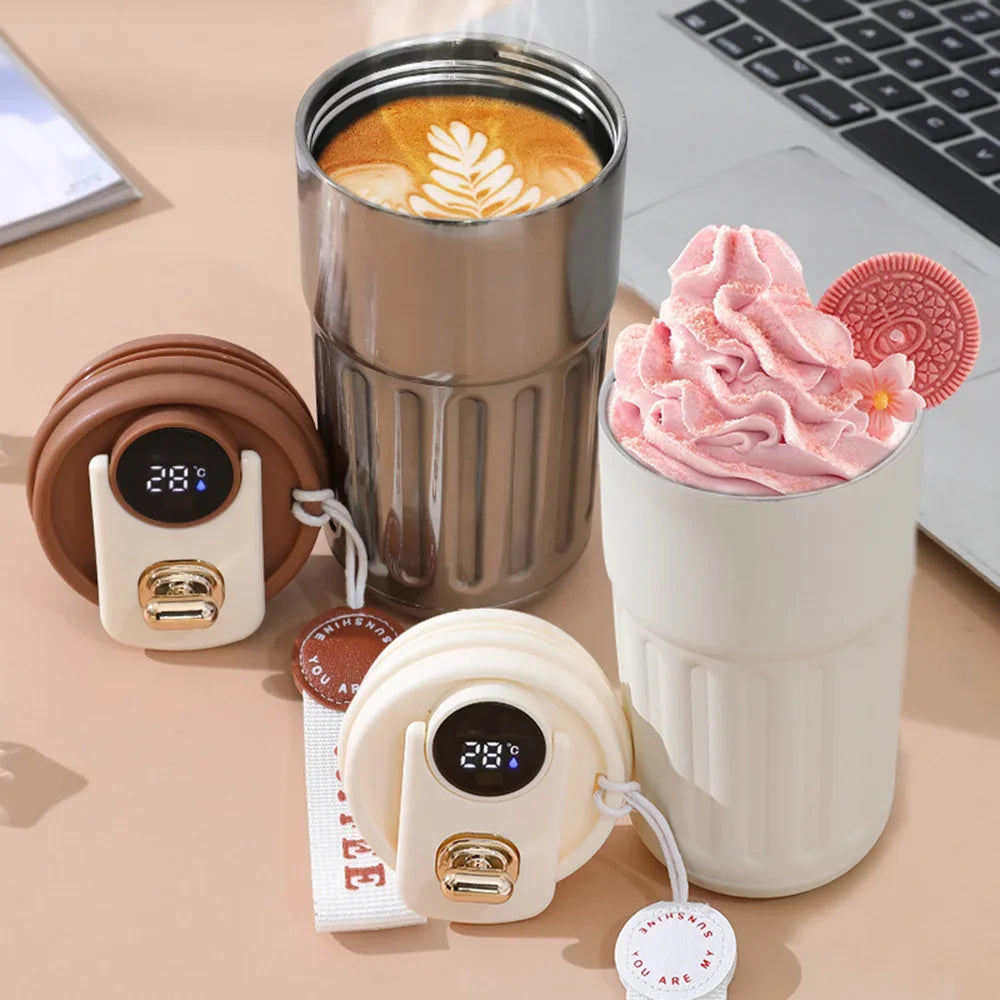 Smart Thermos Bottle LED Cup Stainless Steel Temperature Display Coffee Cup  Tumbler Mug Portable Vacuum Flasks Thermoses