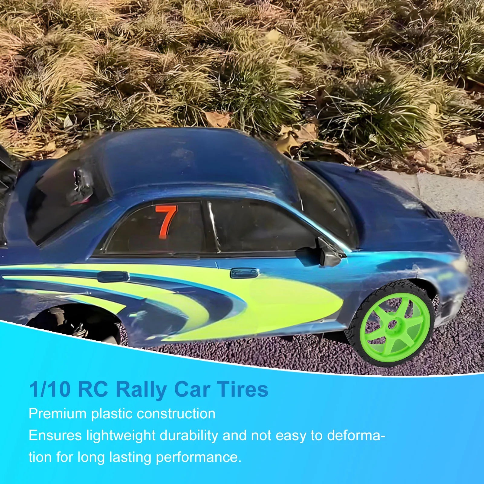 RC  Racing Tyres Excellent Traction Anti Slip 1/7 1/8 RC  Car Tires Wheel Rims Lightweight 17mm for RC  Racing