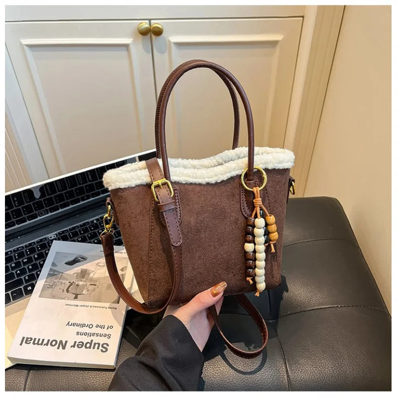 Ladies Hand Bags Made Of Sheepskin Leather Featuring Classic Denmark Casual Vintage Neat Lightweight Look
