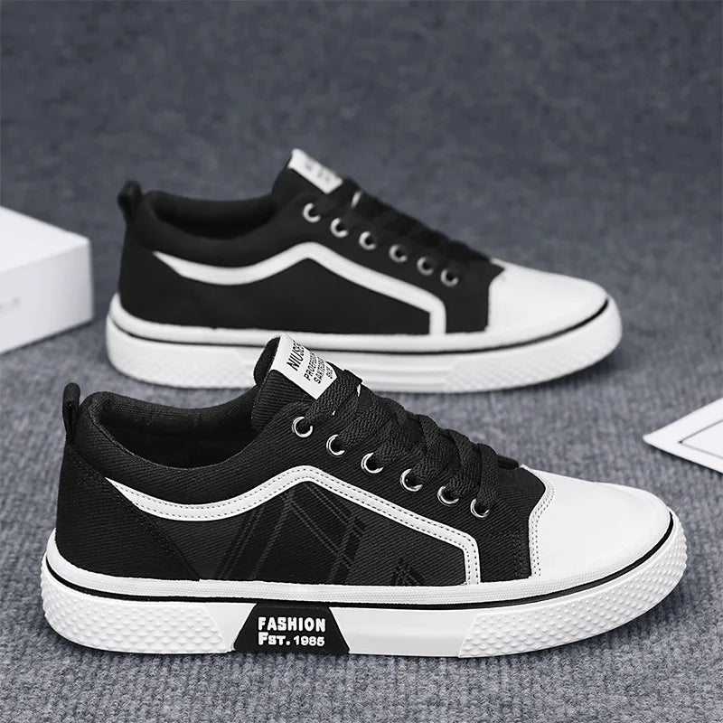 Men's Low-Top Canvas Shoes Spring Summer Breathable Casual Student Fashion Versatile Summer Leisure Board Shoes