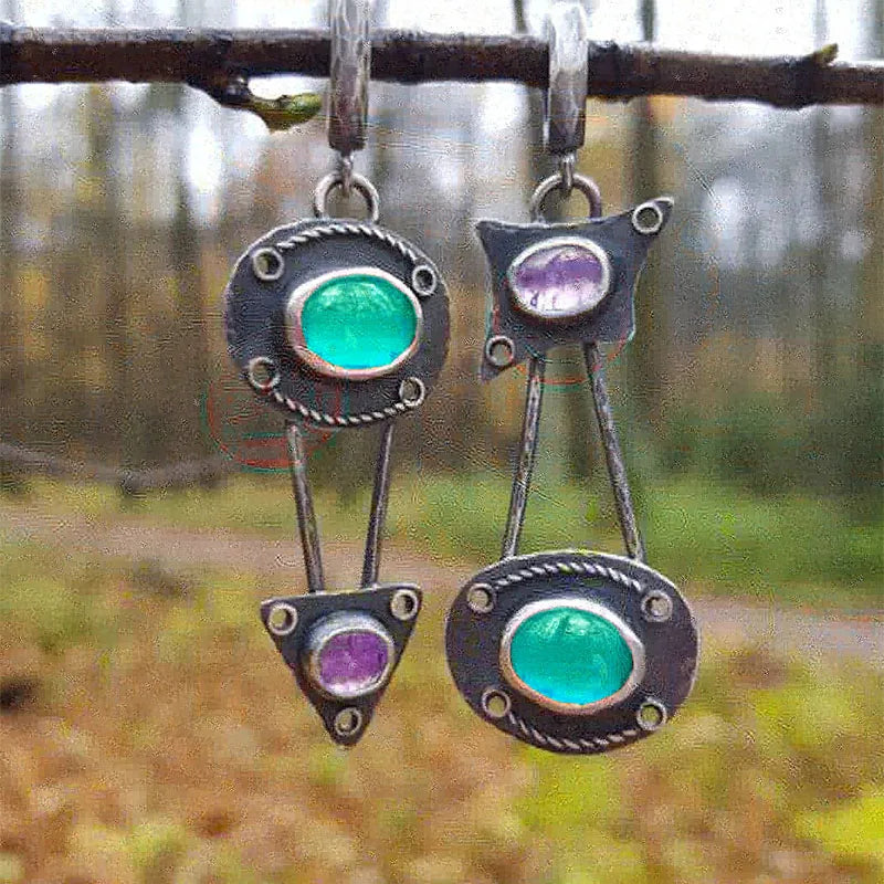 Indian Tribe Statement Dangle Earrings For Women Female Jewelry Vintage Ethnic Metal Drop Earrings Long Earring Accessories