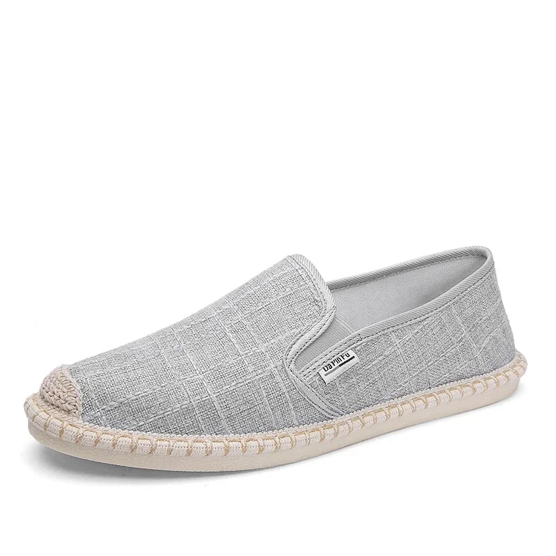 Men Shoes Summer Espadrilles Woman Canvas Sneakers Breathable Couple Footwear Slip on Loafers Large Size 39-44 Outdoor Trainers - Free Item Weekend (50% off).