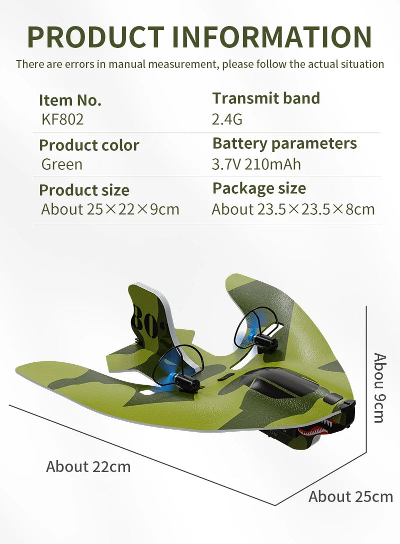 RC Plane 2.4G Remote Control Airplane Flying Model Glider With LED Lights Aircraft Foam Planes RC Toys For Children Gifts