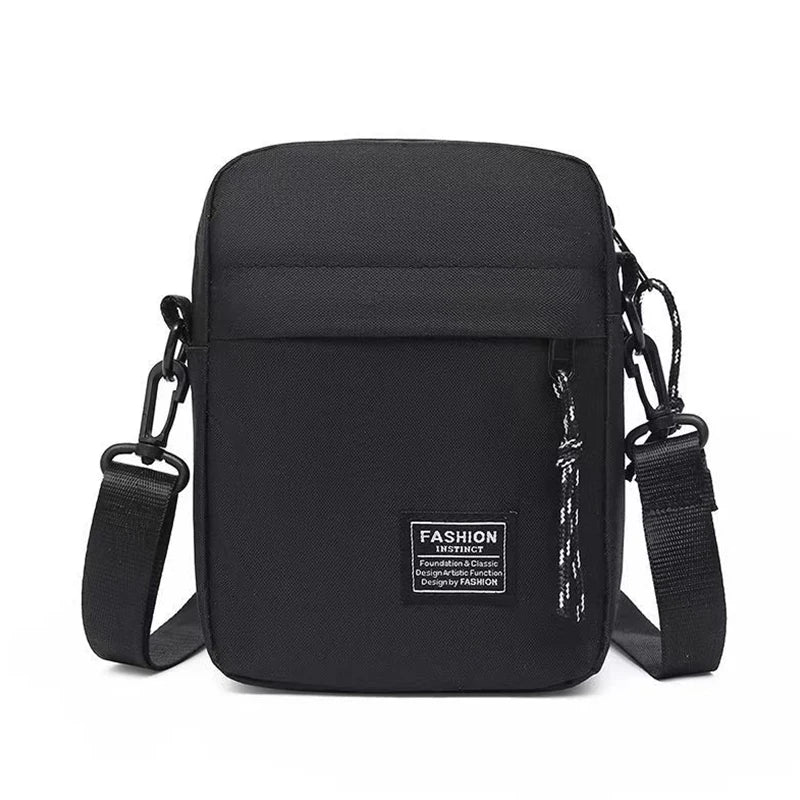 Men's bag, available in single shoulder or cross-body design, suitable for daily use during school. Made of nylon material - Free Item