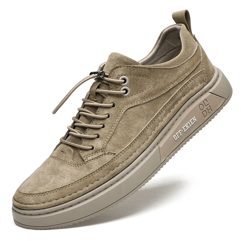 Men Shoes fashion Genuine Leather Loafers Breathable Autumn lace up comfortable Casual Shoes Outdoor Men Sneakers shoes