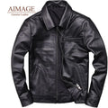 genuine leather jacket for men 100% real natural leather coat Classic casual style cowhide jacket vintage quality biker leather