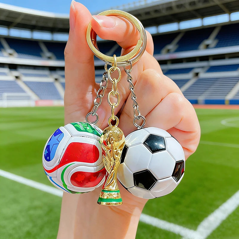 Football Keychain 2026 USA Canada Mexico Sports Pendant Soccer Match Souvenir Accessories Fan Lover Gift Bag Hanging Decoration