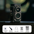 CCD Dual Reflex Retro Camera Photoes Video Mini Digital TLR Camera Recording with Manual Joystick Amateur Photography Gift