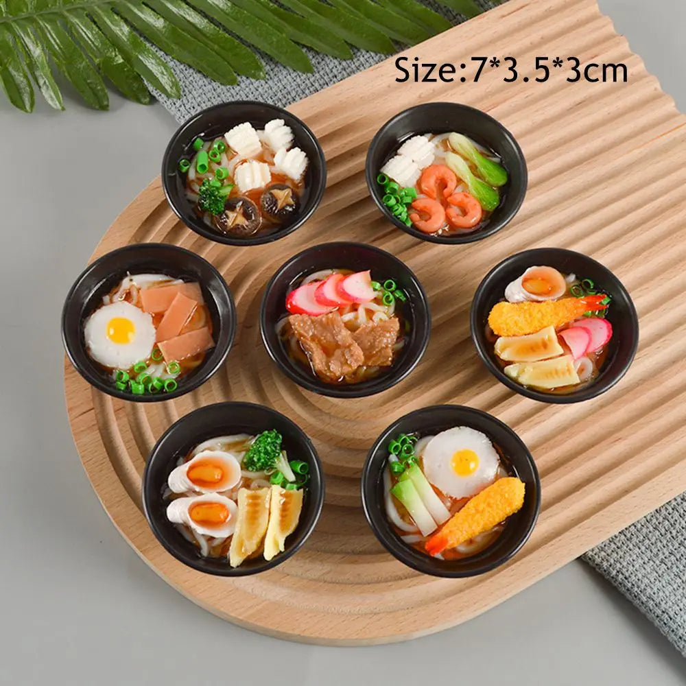 2PCS 1:6 Scale Dollhouse Miniature food Japanese Seafood Noodles Pretend Kitchen food for Blyth,1/6 Doll Accessories - Free Item.