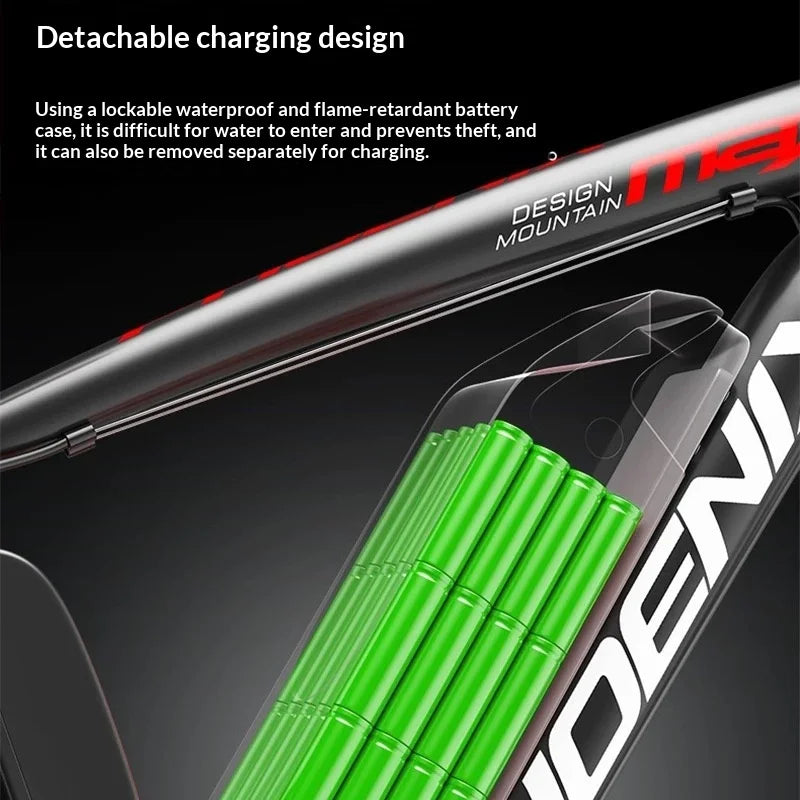 High-carbon steel frame ebike, 26-inch 350W 36V 20AH  battery adult electric bike, shock-absorbing comfortable electric bicycle