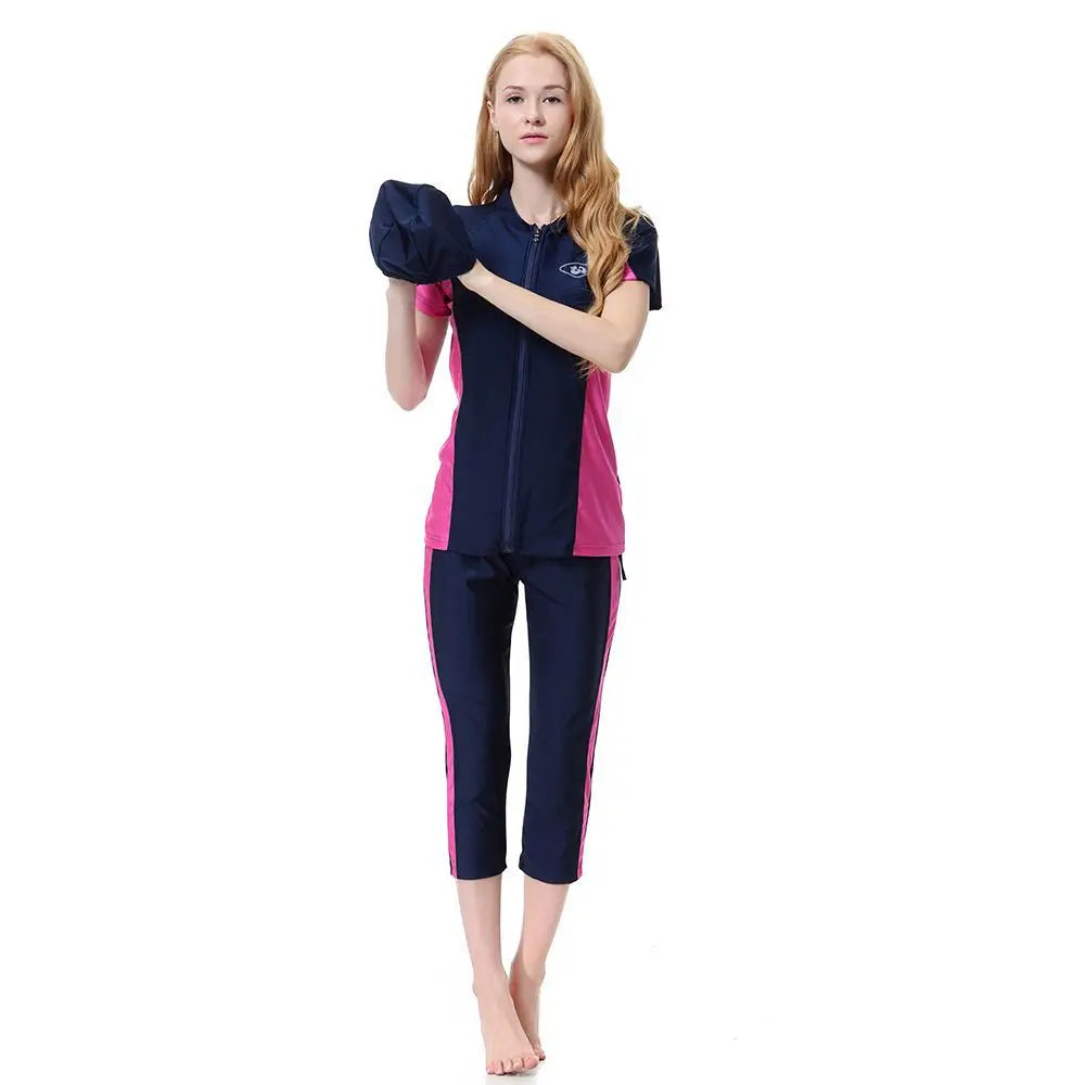 Three-piece suit muslim Swimwears Highly Elastic with Chest Pad First Class Comfortable Sportswear Outdoor Swimwear for Women