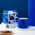 500ml creative design ink blue ceramic cup coffee cup couple water cup breakfast oatmeal cup holiday gift porcelain cup
