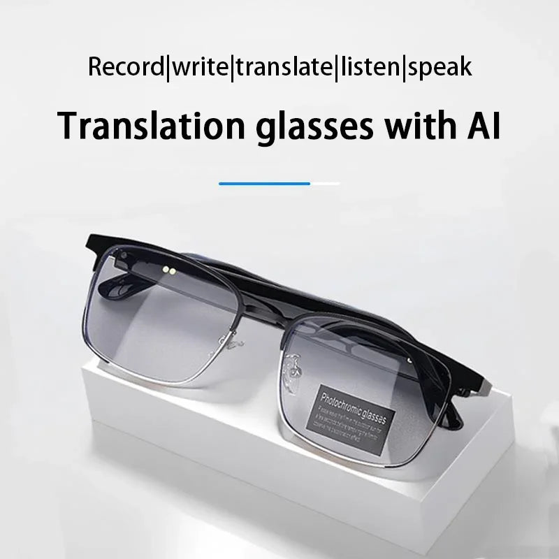 Good Intelligent AI Translation Glasses Headphones Interpretation Sunglasses 144 Language Real-time Conference Tool