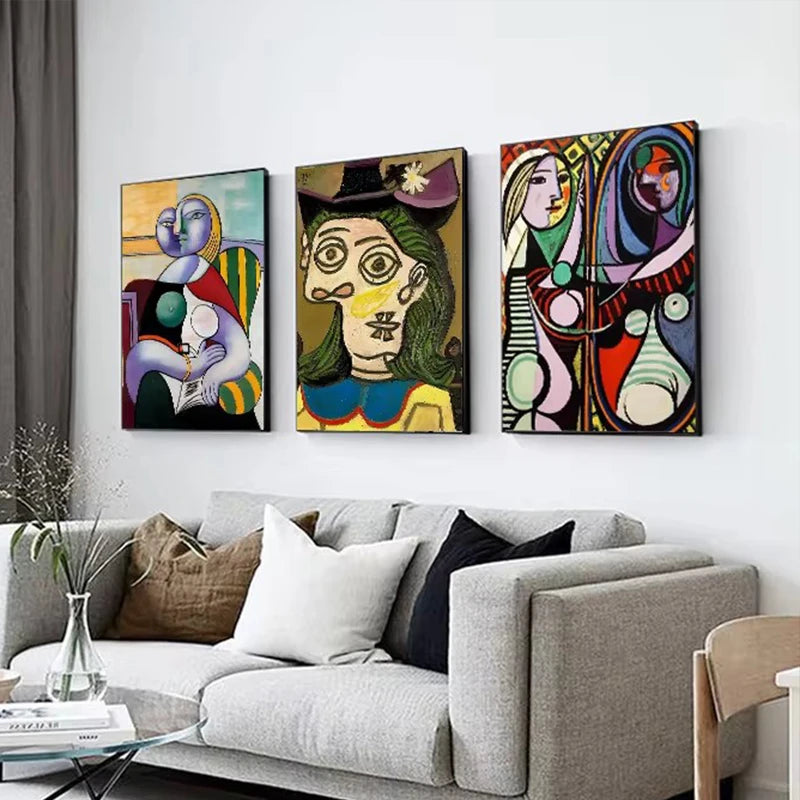 Pablo Picasso Famous Artwork Collection Poster Canvas Painting Abstract Vintage Wall Art For Gallery Living Room Home Decor