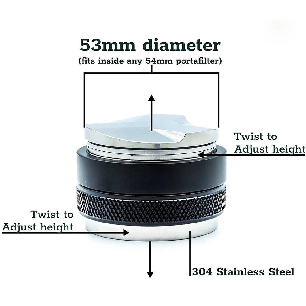 Coffee 54mm Bottomless Portafilter + 53mm Coffee Distributor & Tamper + Tamp Mat for the _x000D_
 Breville Barista Express