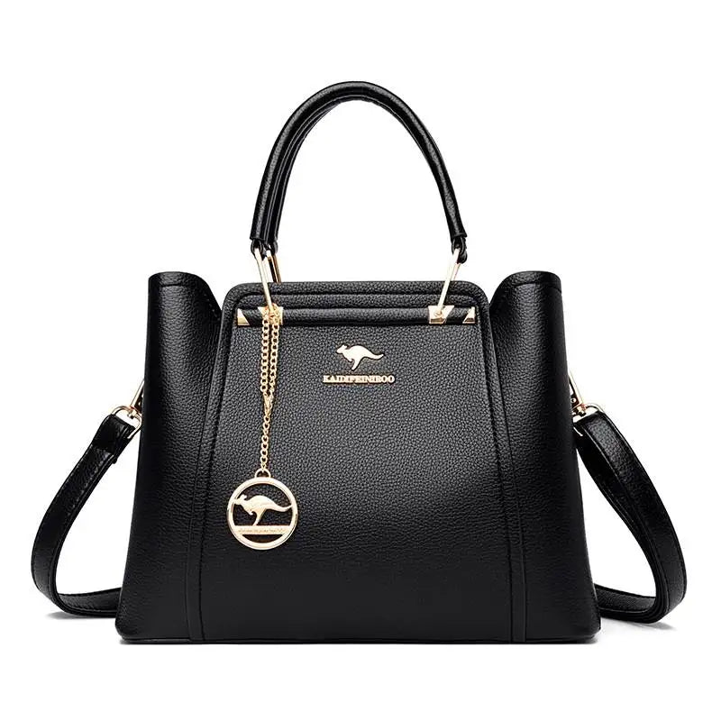 Faionable Versatile Women's Handbag oulder Bag 202 Sli All-Match Ladies Bag Soft Handle PU Leather Square ape