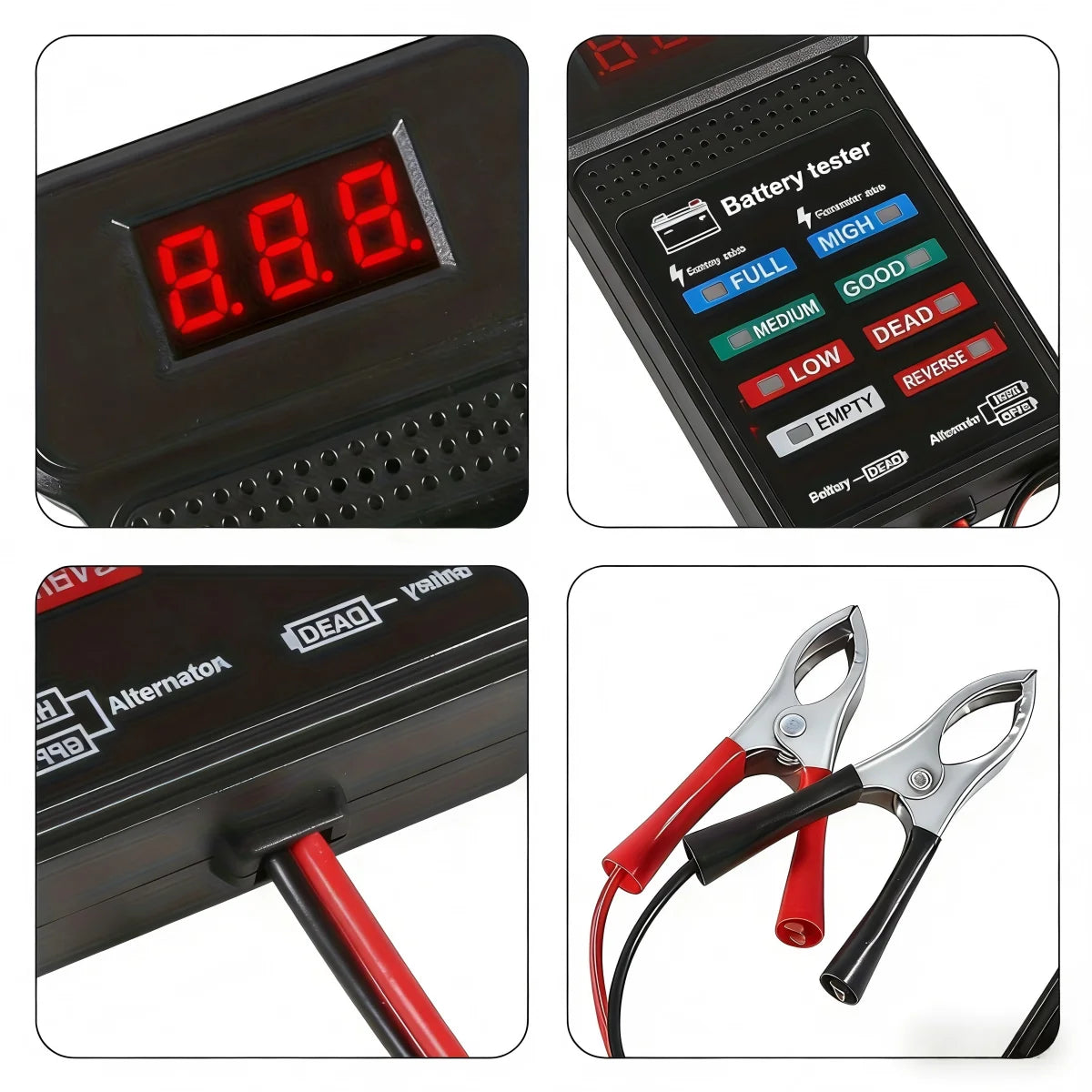 Smart Car Battery Tester, Suitable for Home Self-Checking/Repair Shops, One-Click Diagnosis of Life Span and Capacity, Quick Fault Identification, Intuitive Data Display, Compatible with Multiple Car Models, a Tester That Can