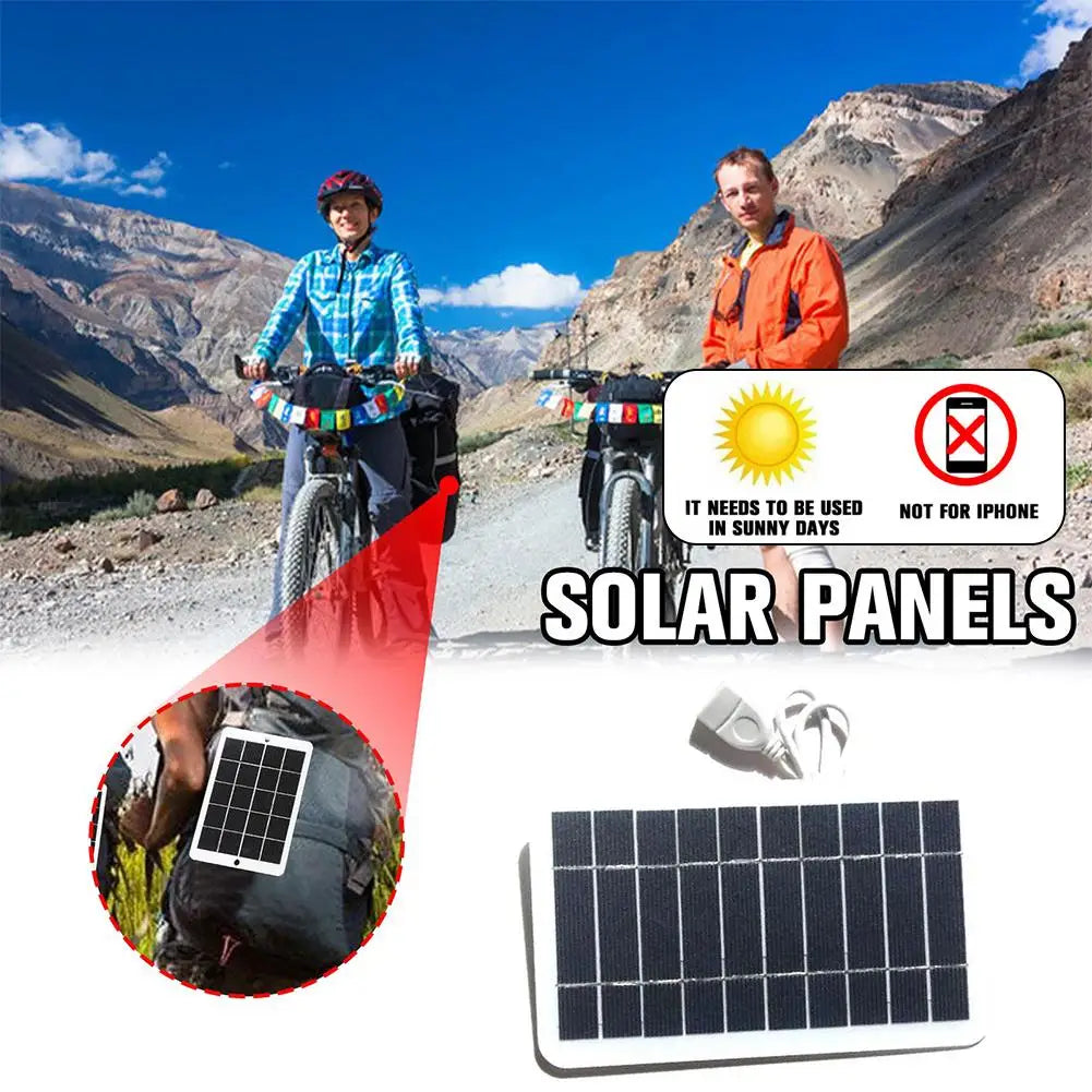 Usb Solar Charger Panel 5V 2W Solar Panel with Usb Safe Charge Stabilized Battery Charger for Mobile Phone Campsite