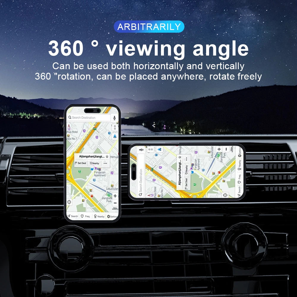 Magnetic Car Wireless Charger. Super Strong Magnetic Adsorption.Small Size And Portable.Fast charging.Blue Light/Scrolling Light