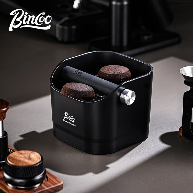 BINCOO 1.6L Increase Espresso Knock Box, Stainless Steel Coffee Grounds Container,Espresso Knock Bin for Home Barista Commercial