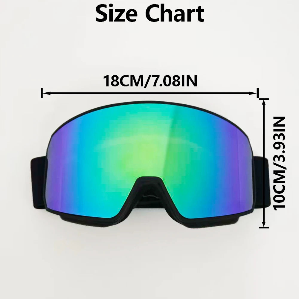 Fashion Adult Ski Goggles HD Lenses Skiing Glasses All Day Wear Snow Mountain Sports Snowmobile Snowboard Accessories